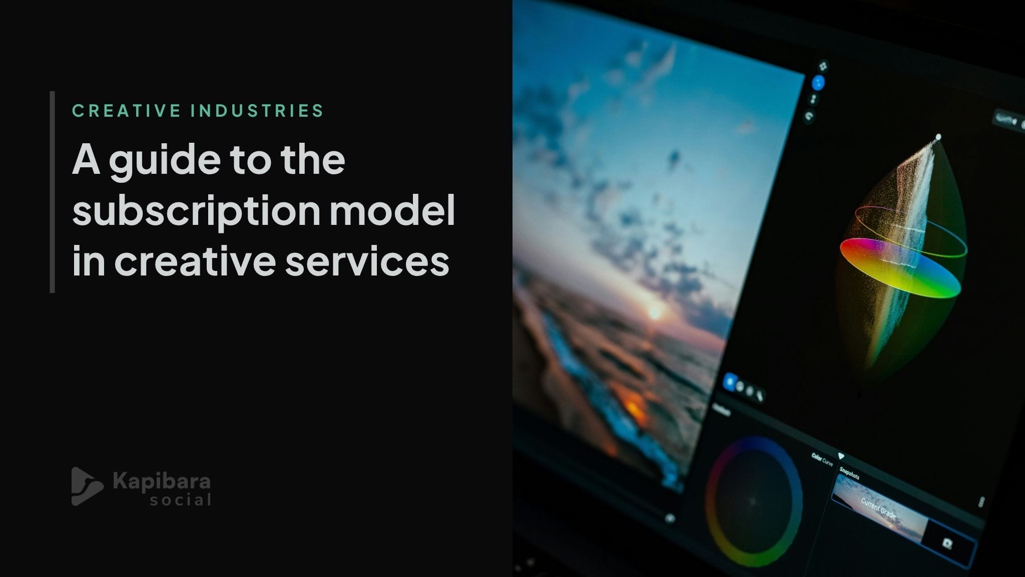 Blog feature image for Kapibara Social article on creative subscription services for businesses that produce regular content