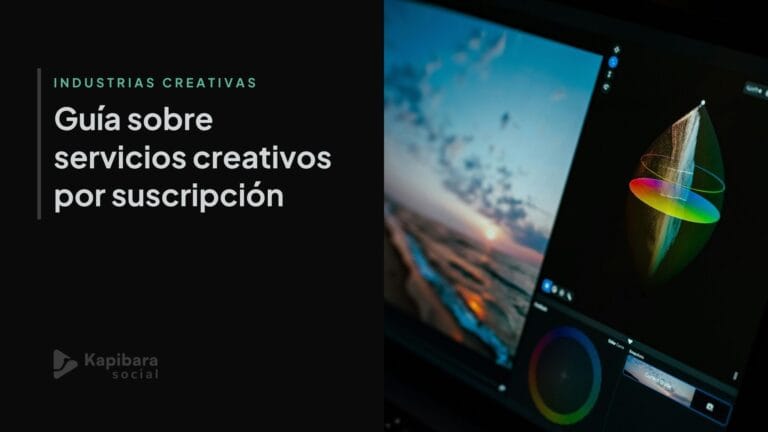 Imagen destacada del blog para un artículo de Kapibara Social sobre servicios de suscripción creativa para empresas que generan contenido de forma regular